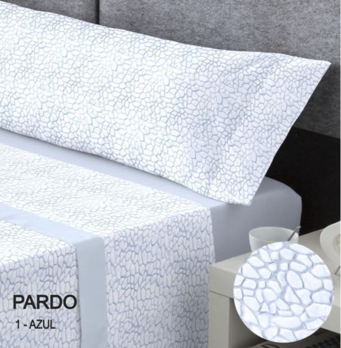 Juego de sábanas microlina azul. Cama 90 - 1