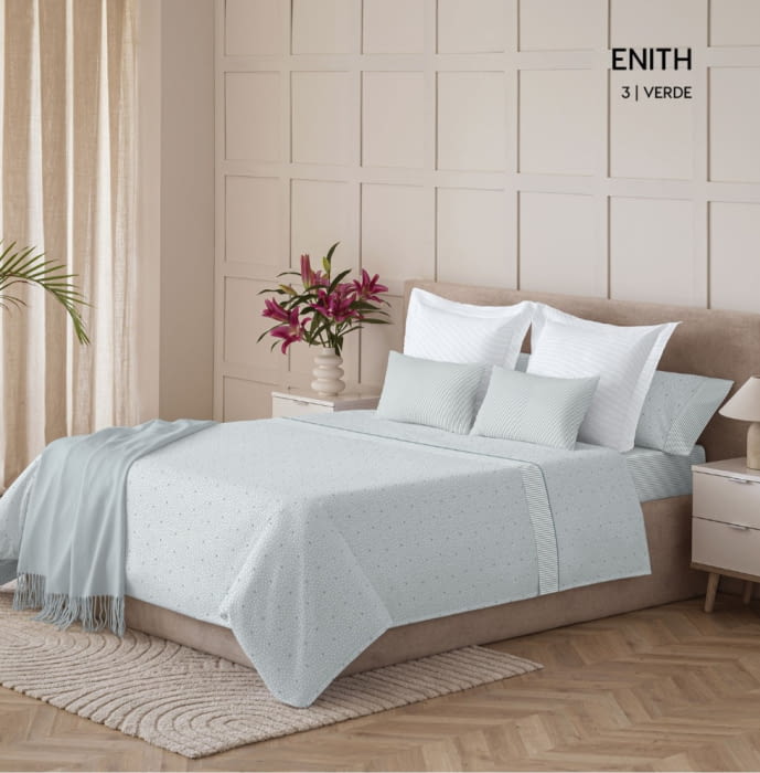 Juego de sábanas topitos verdes. Cama 90 - 1