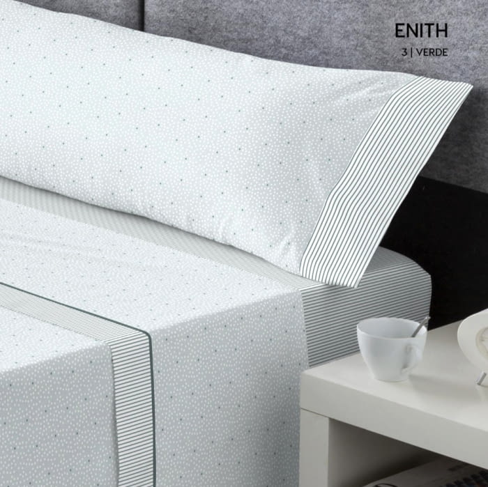 Juego de sábanas topitos verdes. Cama 90 - 2