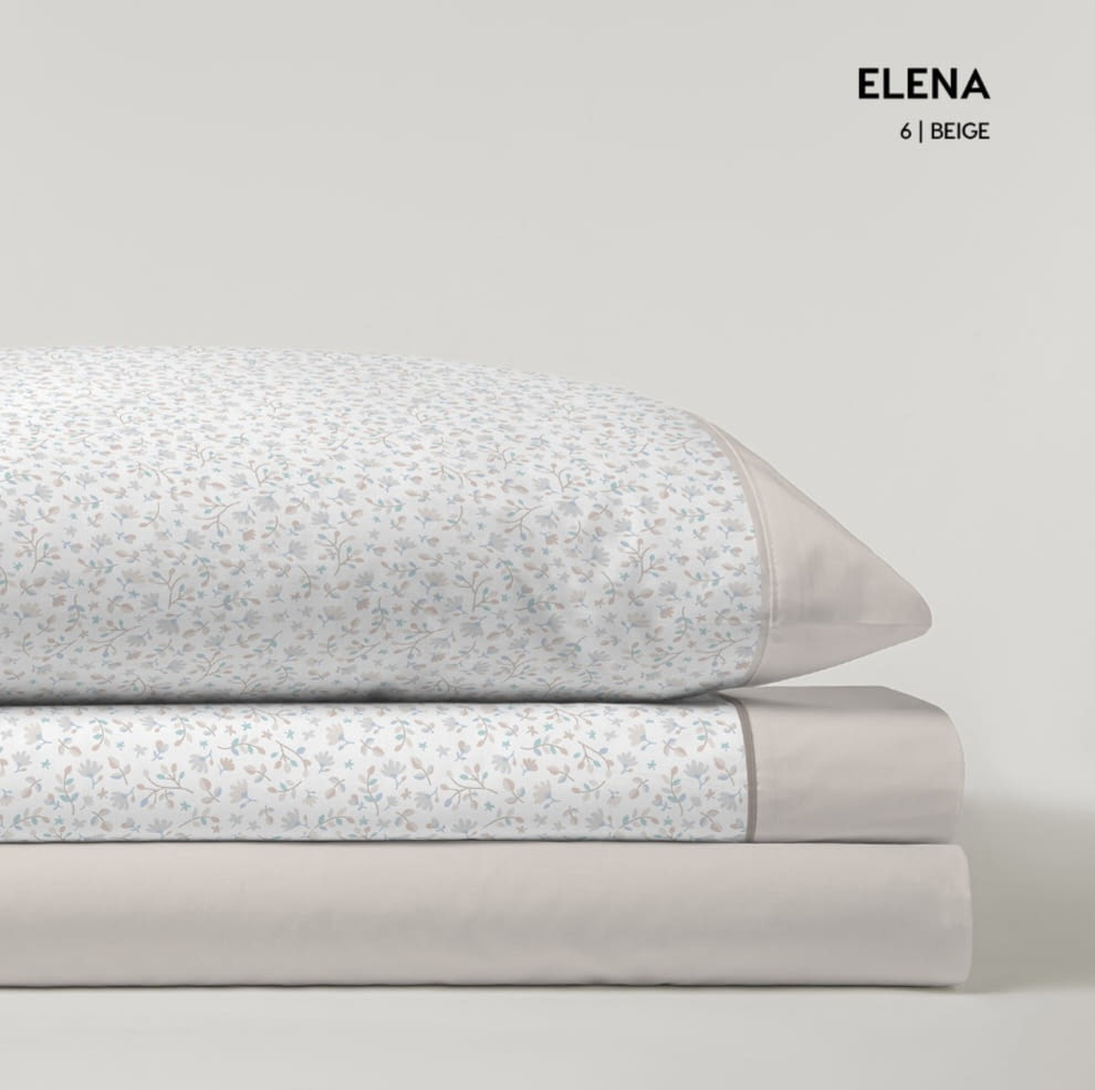 Juego de sábanas florecitas azules. Cama 90