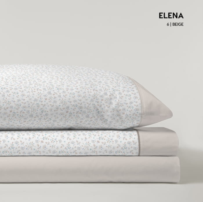 Juego de sábanas florecitas azules. Cama 90