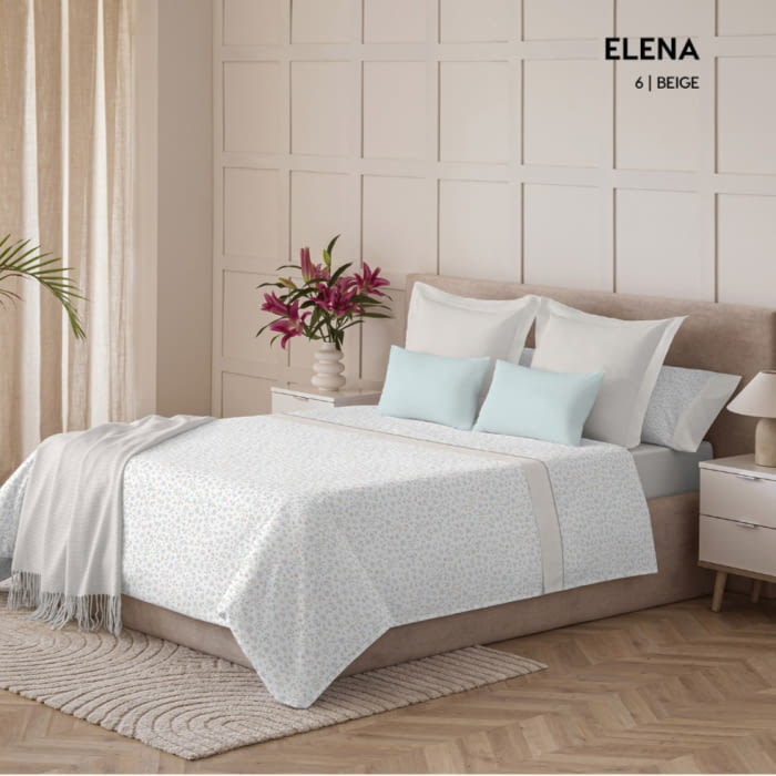 Juego de sábanas florecitas azules. Cama 90 - 1