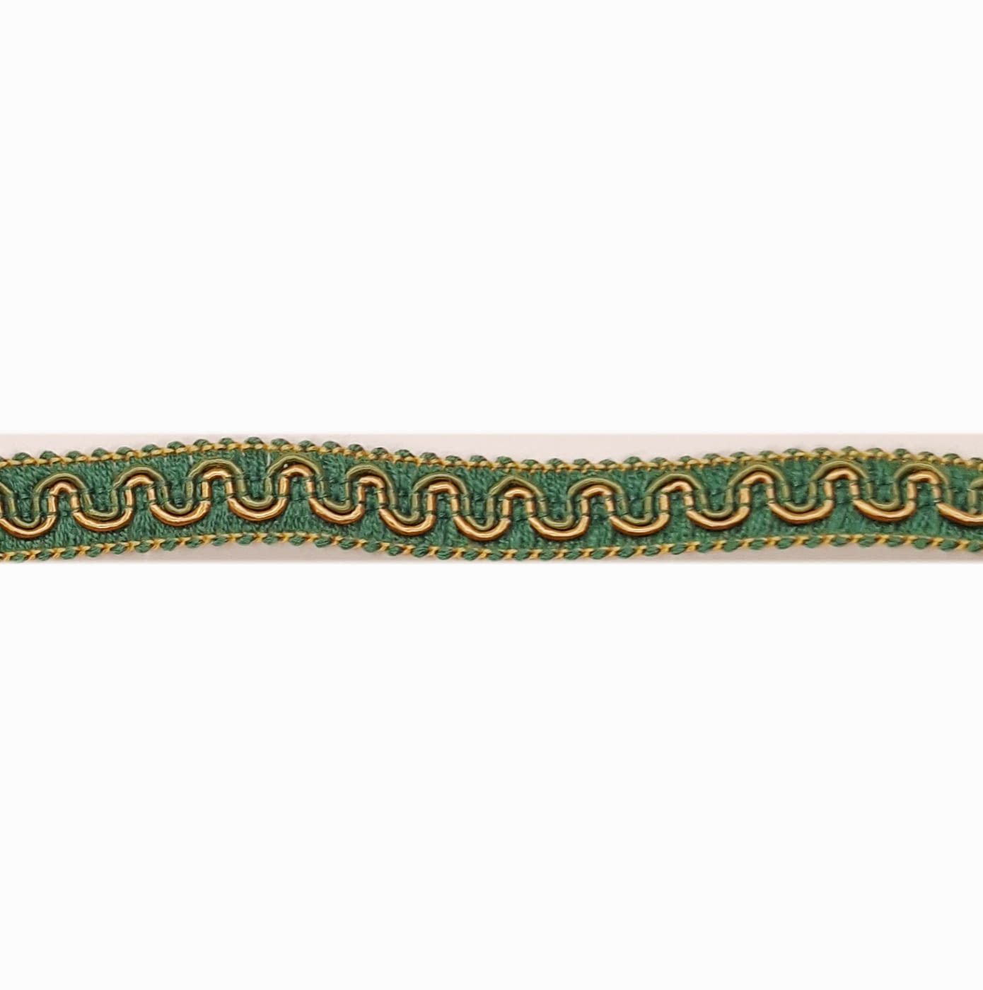 Pasamanería galón estrecho verde ocre
