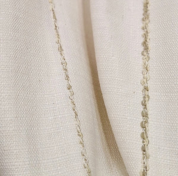 Tela cruda rayas relieve beige topo 280 - 2