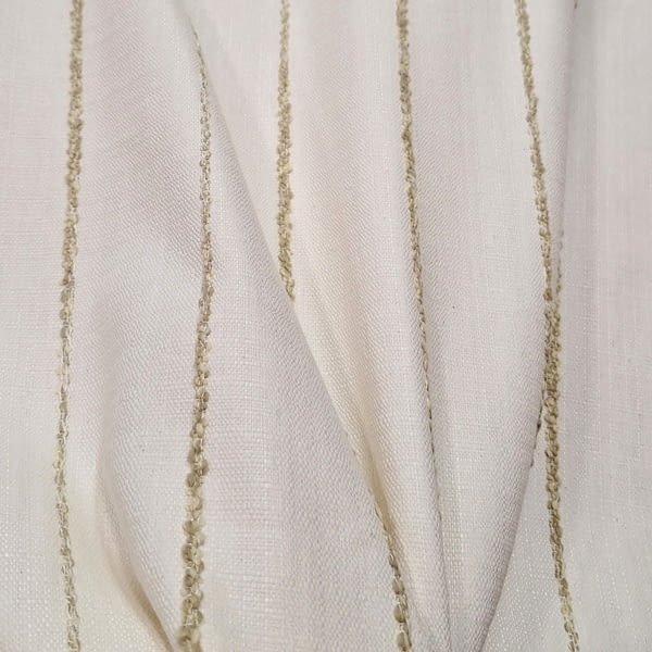Tela cruda rayas relieve beige topo 280 - 3