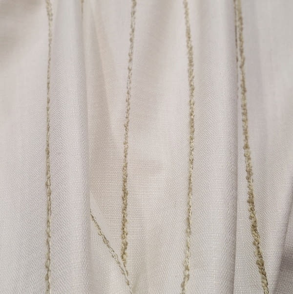 Tela cruda rayas relieve beige topo 280 - 4