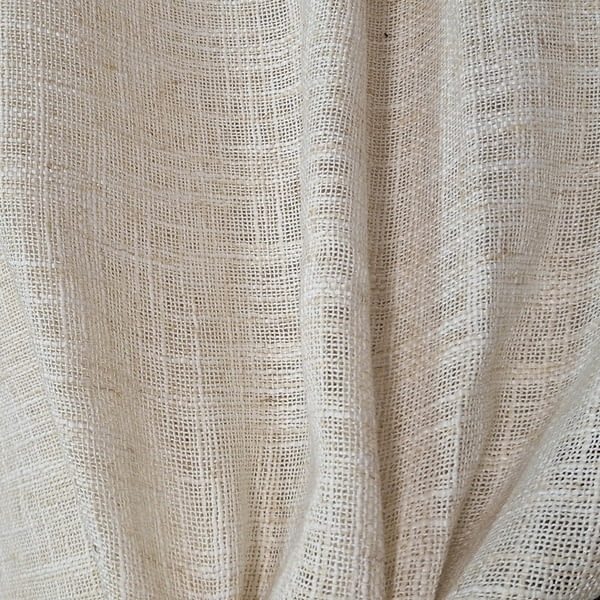 Tela visillo rústico tupido champagne