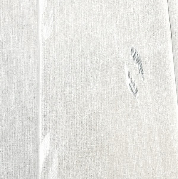 Tela visillo por metros blanco con motivos grises