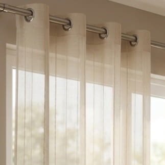 Visillo confeccionado beige cadeneta 140 x 260