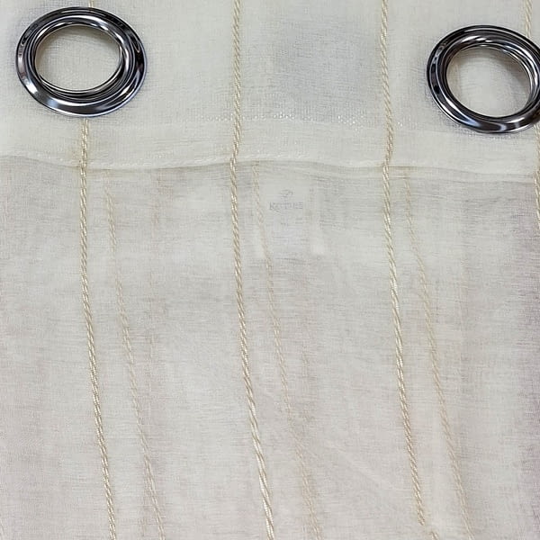 Visillo confeccionado beige cadeneta 140 x 260 - 3