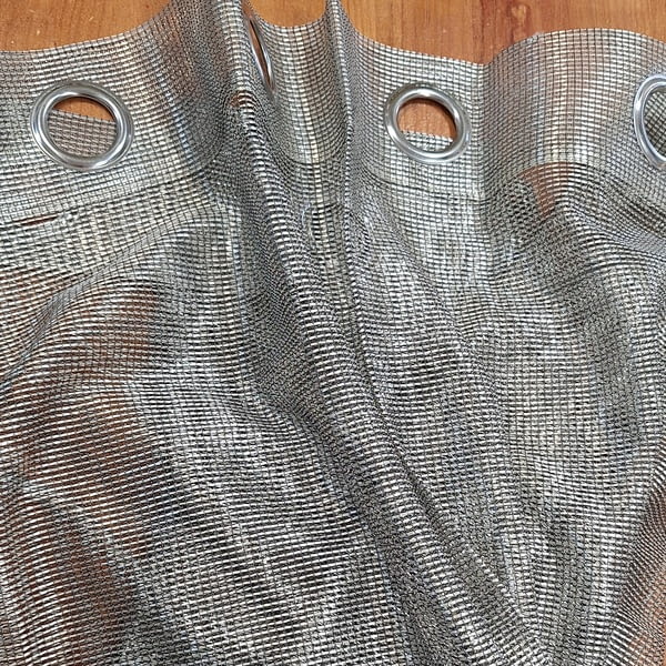 1 Visillo confeccionado malla plata 140 x 260 - 1