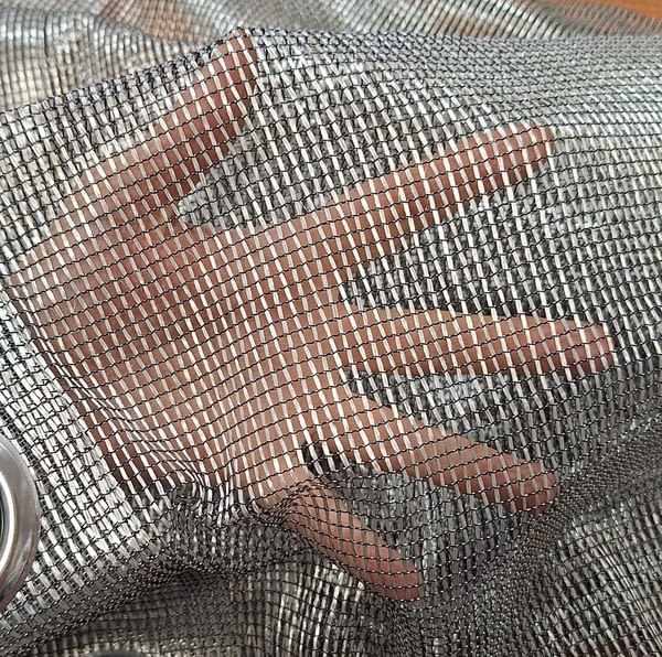1 Visillo confeccionado malla plata 140 x 260 - 2