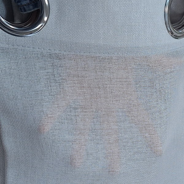 Visillo confeccionado malla gris - 1