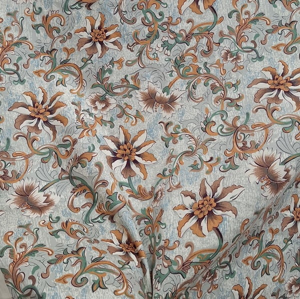 Tela Flores teja 140 - 5