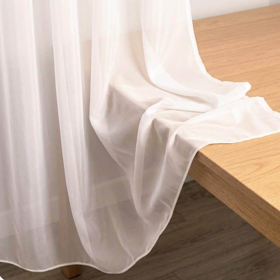 Tela visillo voile blanco natural