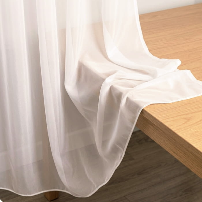 Tela visillo voile blanco natural
