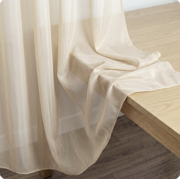 Tela visillo voile beige