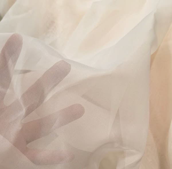 Tela visillo voile beige - 1