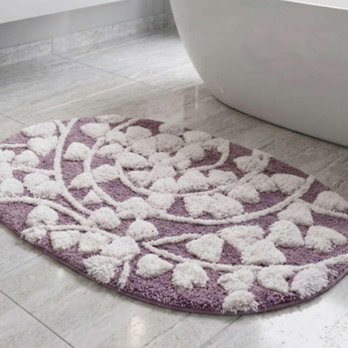 Alfombra de baño ovalado malva - 1