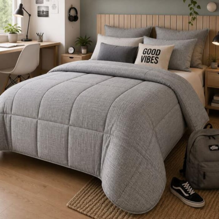 Edredón comforter gris