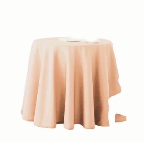 Faldilla redonda loneta salmón: 155 cm