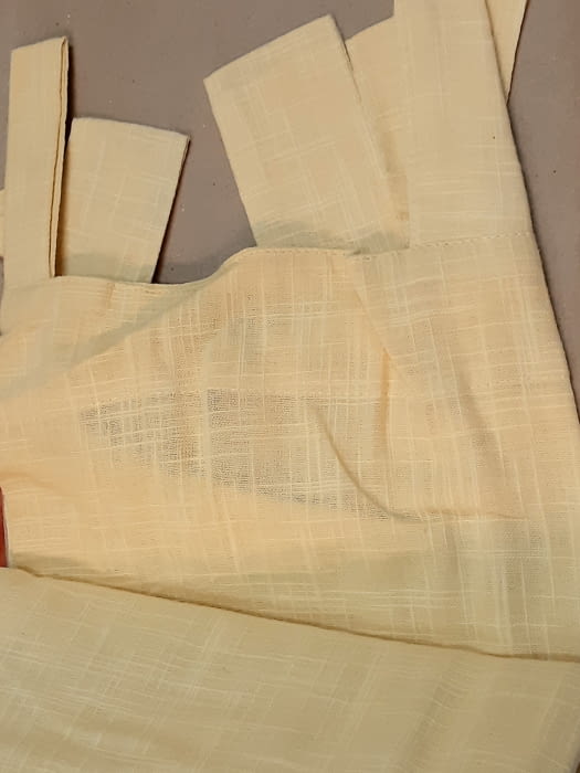 Visillos bordados Acacia amarillo - 1