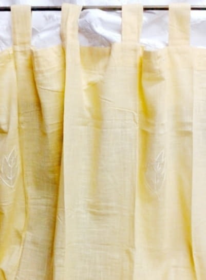 Visillos bordados Acacia amarillo - 3