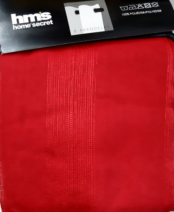 2 Visillos rojos rayas ollaos