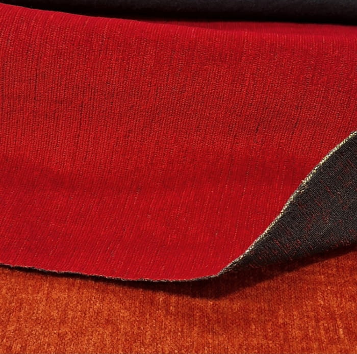 Tela tapicería terciopelo Chenilla roja - 1