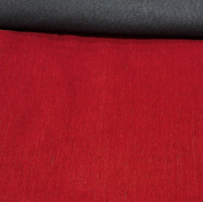 Tela tapicería terciopelo Chenilla roja - 3