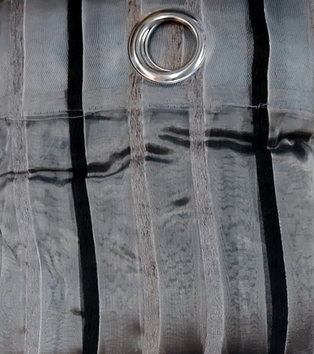 1 Visillo organza cristal gris - 1