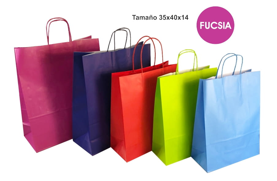 BOLSA REGALO CELULOSA 32X40X14 FUCSIA-1