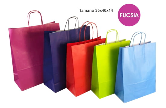 BOLSA REGALO CELULOSA 32X40X14 FUCSIA-1