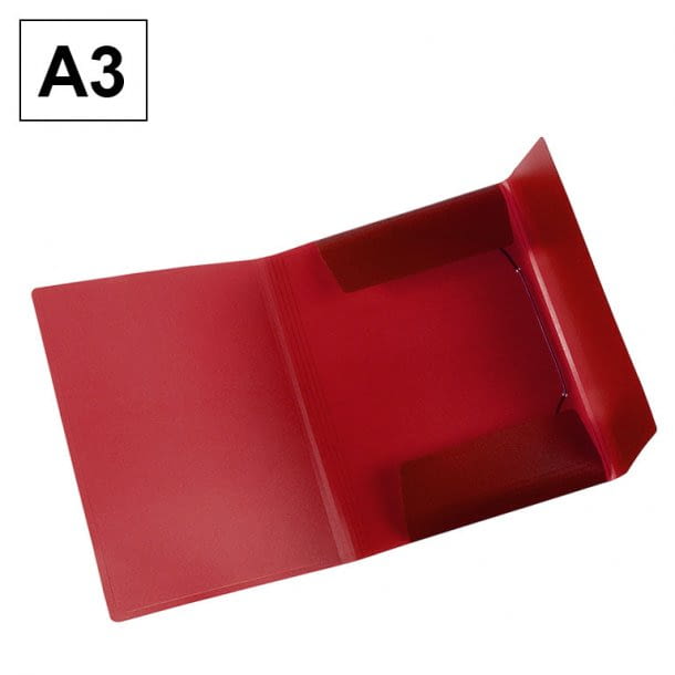 CARPETA PLUS SOLAPAS A3 PP.ROJO-1
