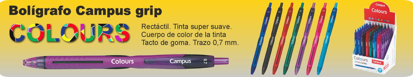 Bolígrafos Campus Grip Colours