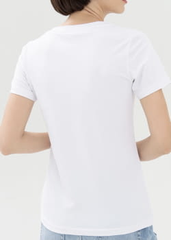 FRACOMINA camiseta cruda con logo en strass - 2