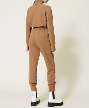 TWINSET pantalón en lana color camel - 4