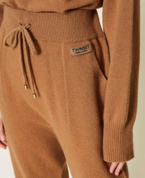 TWINSET pantalón en lana color camel - 6