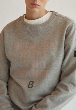 ECOALF sudadera gris "because there is no planet B"