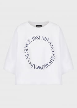 EMPORIO ARMANI camiseta over con logo color blanco - 2