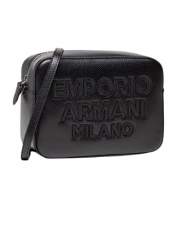 EMPORIO ARMANI bolso negro con logotipo en relieve - 2