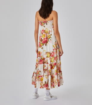 BLUGIRL vestido crudo con estampado de flores - 2