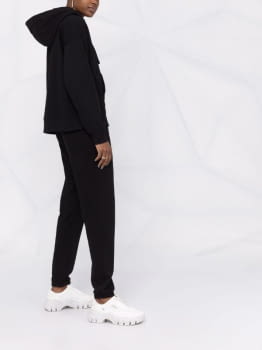DKNY pantalón chandal negro con logo lima - 3