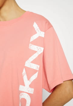 DKNY camiseta amplia coral con logo lateral - 2