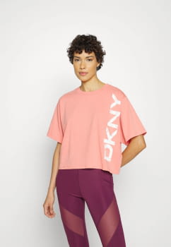 DKNY camiseta amplia coral con logo lateral - 3