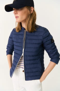 ECOALF chaqueta con cremallera color azul marino