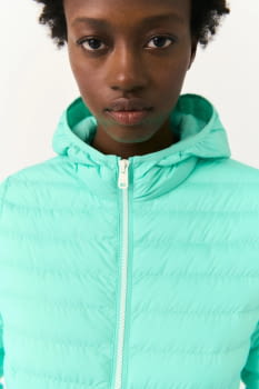 ECOALF chaqueta con capucha color verde agua - 1