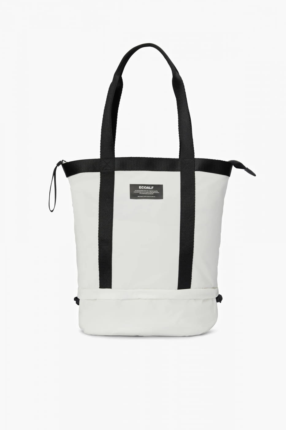 ECOALF bolso color blanco con vivos en negro