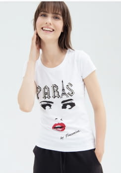 FRACOMINA camiseta manga corta blanco Paris - 1