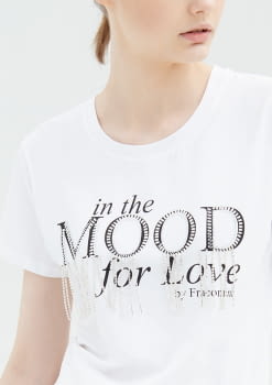 FRACOMINA camiseta manga corta blanca con  con estampado Mood - 2